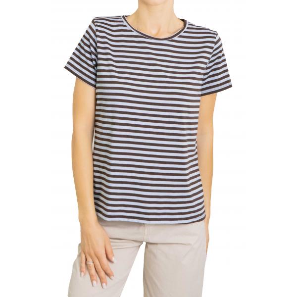 Maglia girocollo a righe 